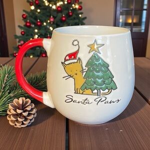 Lucinda Wei coffee mug, Santa Paws, never used, perfect for a cat lover